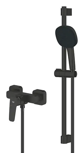 Смеситель для душа с душевым гарнитуром Grohe Cubeo 1018252430 Черный матовый - фото 3