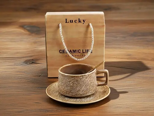 Набор чайный фарфор Interos чашка 200 мл с блюдцем бежевая (25068) - фото 4