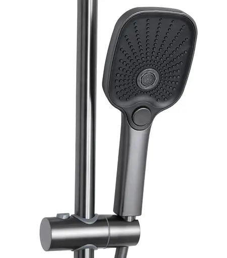 Душевая система универсальная Qtap Gemini Gunmetal Black PVD с изливом QTGEM111GMB45688 - фото 3