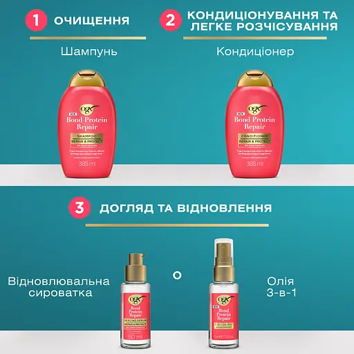 Шампунь OGX бонд восстановительный с протеинами 385 мл - фото 7