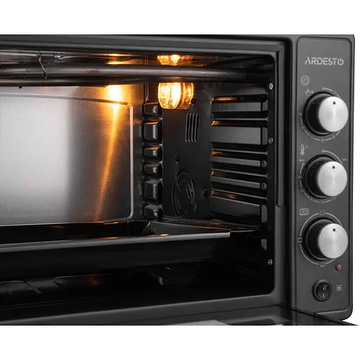 Электропечь Ardesto 1300 Вт, 40 л, скрыт.ниж.тен, таймер, подсвеч., конвекция, черный - фото 8