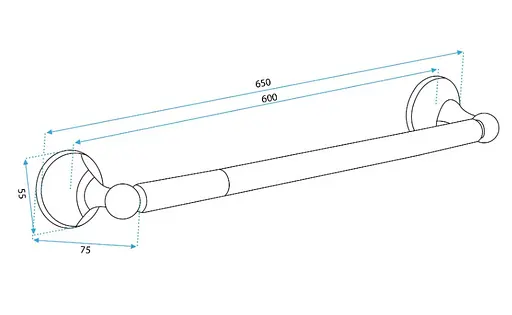 Вішалка для рушників Rea 332870B antique bronze REA-06927 Бронза - фото 5