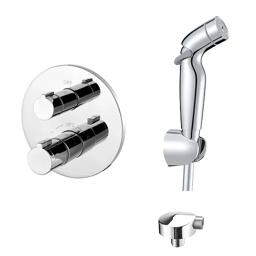 Набор гигиенического душа скрытого монтажа Imprese Centrum SET20220104, Хром - фото 1