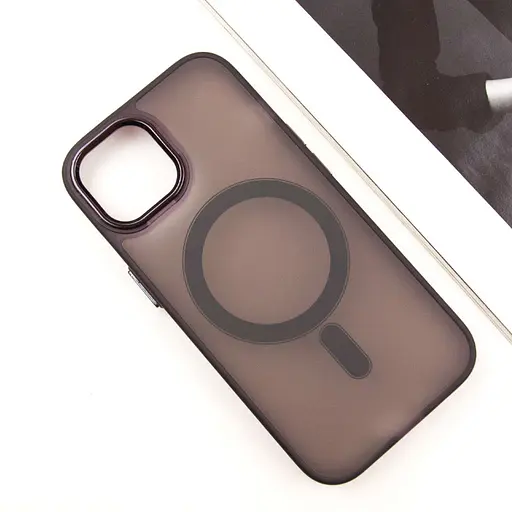 Чохол Epik TPU+PC Lily with MagSafe для Apple iPhone 14, 6.1 Dark Purple - фото 3