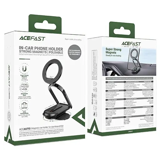 Автотримач для телефона Acefast D54 magnetic car holder for dashboard чорний - фото 2