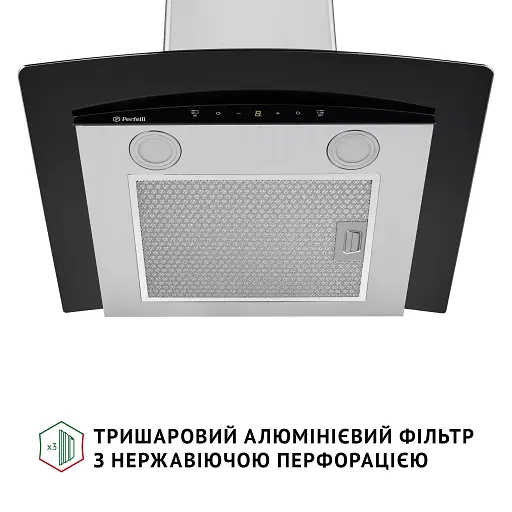 Вытяжка декоративная со стеклом PERFELLI GRASSI 6PWX INOX - фото 6