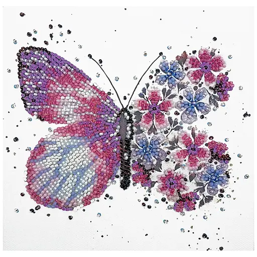 Набір-міні для вишивання бісером "Рожеві крила" AM-238 15х15 см