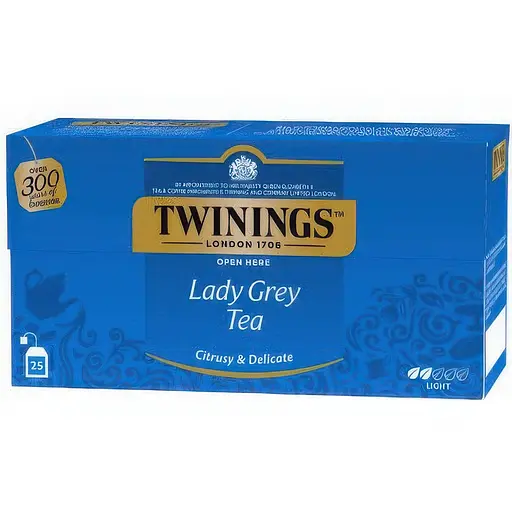 Чай Twinings черный Леди Грей в пакетиках 50 г (25 шт. х 2 г)