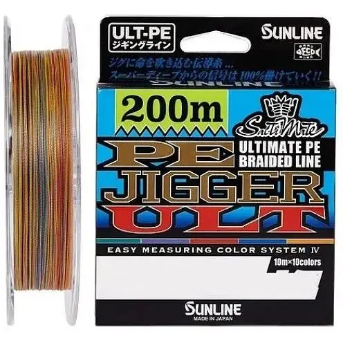 Шнур Sunline PE-Jigger ULT 200 m multicolor #1.7/0.225 mm 30lb/13.0 kg (1013-1658.10.37)