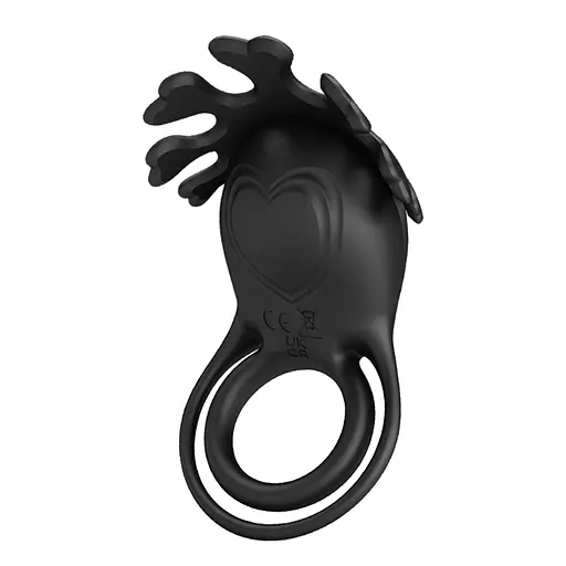 Эрекционное кольцо Pretty Love Vibrant Penis Ring Ruben 8.5 см черный - фото 3
