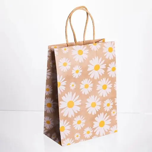 Подарунковий пакет Yiwu HP-10359-6W крафтовий 15х8х21 см 12 шт. білий - фото 2