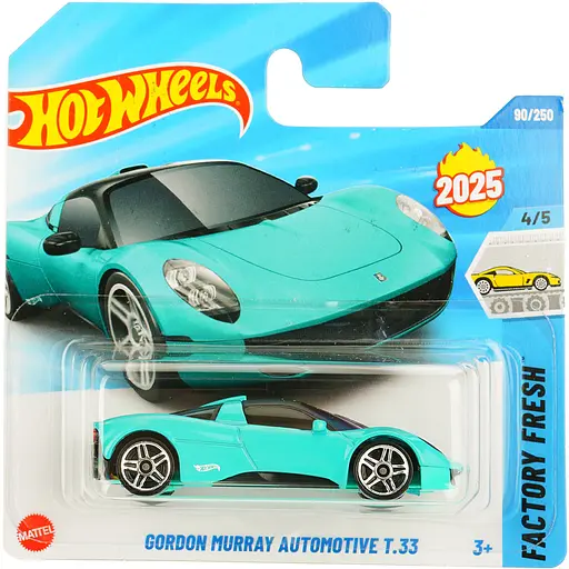 Базовая машинка Hot Wheels Factory Fresh Gordon Murray Automotive T.33 бирюзовая (5785) JBB70-N521
