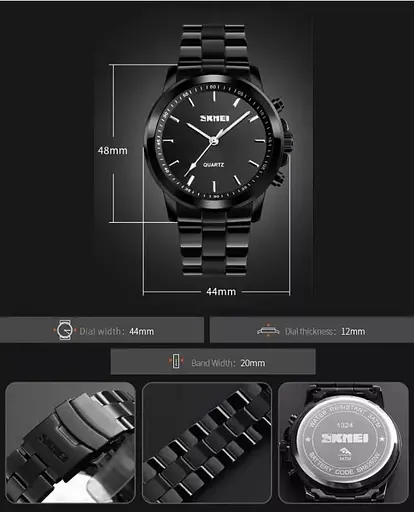 Чоловічий годинник Skmei 1324 чорні - фото 3