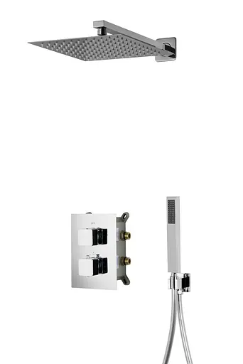 Душова система прихованого монтажу Corsan Adour хром + BOX з термостатом Z01TCH, Хром - фото 11