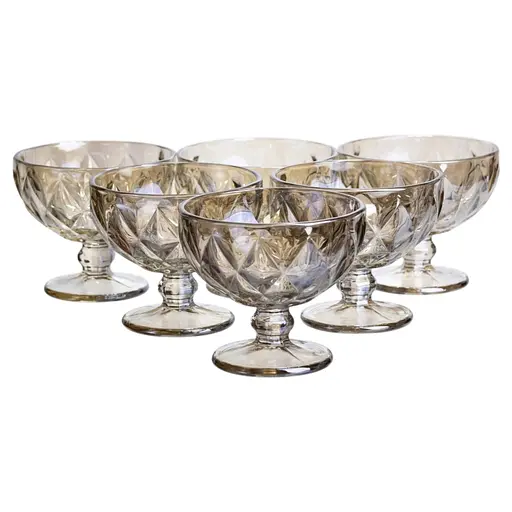 Набор креманок Citrine 300 мл HP-19-283 десертная ваза тарелка для десертов прозрачный Yiwu HP-19-283 - фото 1