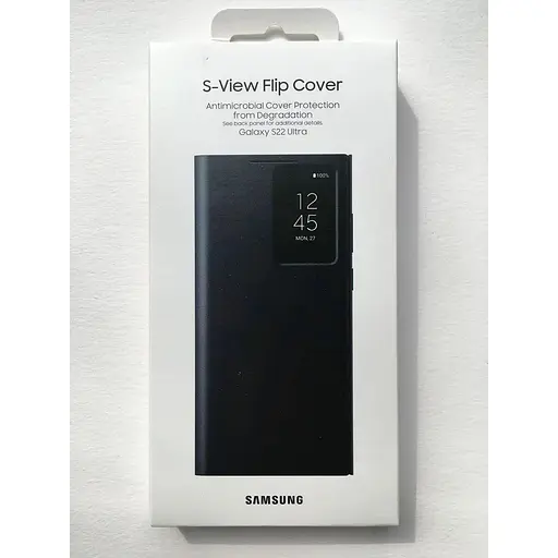 Оригінальний чохол-книжка Samsung S-View Flip Cover для Galaxy S22 Ultra Чорний EF-ZS908CBEGRU - фото 2