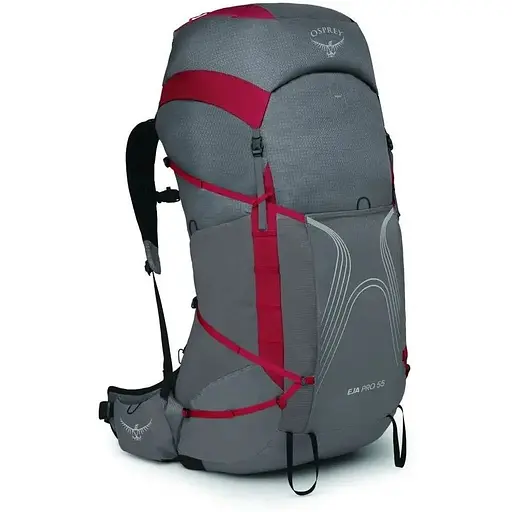 Рюкзак Osprey Eja Pro 55 W 2023 M L Grey Red (1054-009.3576)