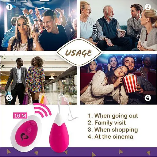 Віброяйце FeelzToys Anna 6,3 см (фуксія) - фото 11