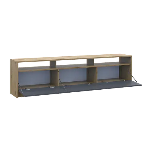 Тумба ТВ Doros U3 Дуб Артизан/Графит ДСП 180х33х43 (41516202) - фото 6