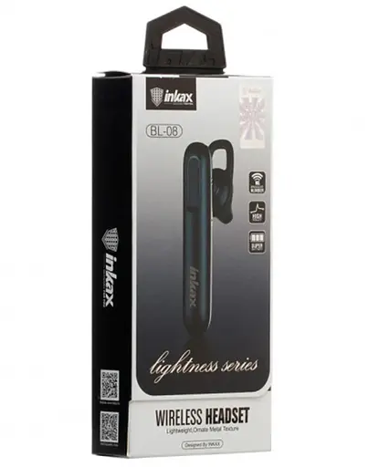 Бездротова Bluetooth-гарнітура Inkax BL-08 Black - фото 3