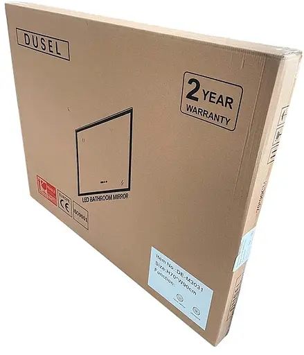 Дзеркало Dusel DE-M1091 ​​75x120 з годинником, Білий - фото 6