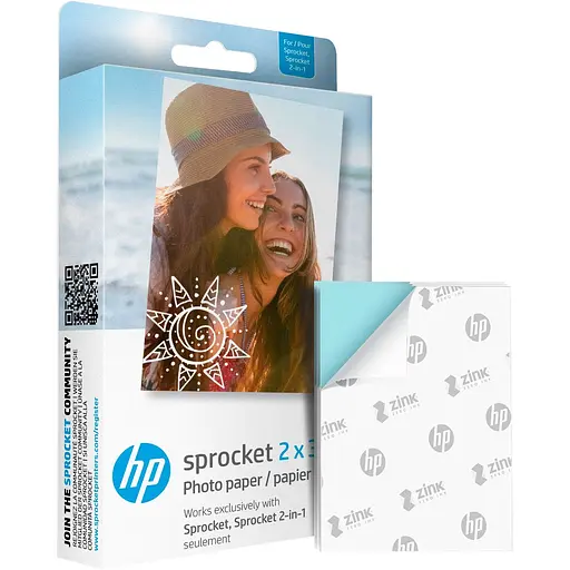 Папір для фотопринтера HP Sprocket Zink 2x3'' 20шт (HPIZ2X320) [141288]