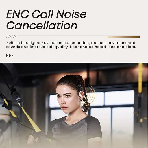 Бездротові кісткові навушники Langsdom BE-10 Pro бежевий 32 Гб - фото 4