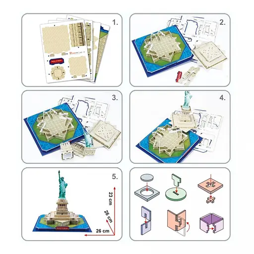 Пазл CubicFun 3D Статуя Свободи 31 елемент (S3026h) - фото 3