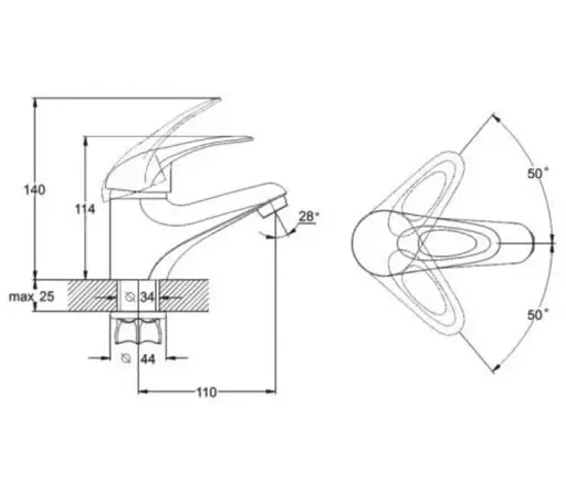 Смеситель для умывальника Zegor NHK1-A048 однорычажный Хром 30412 - фото 2