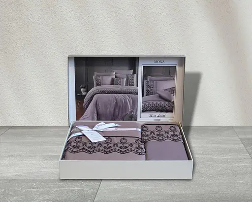 Постільна білизна Mona Leylak Сатин Делюкс First Choice pbe0052014 - фото 2