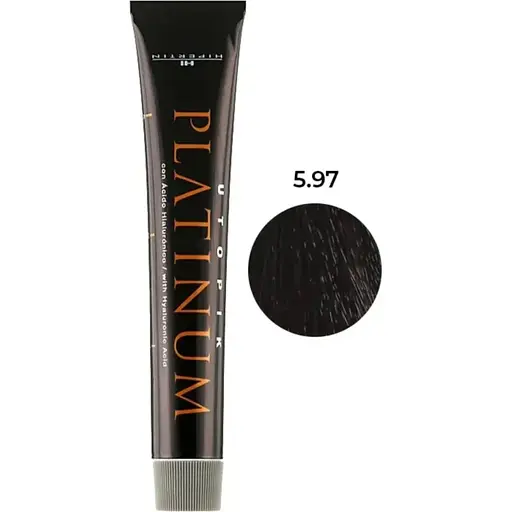 Крем-фарба для волосся Hipertin Utopik Platinum 5.97 Світлий каштан тютюново-коричневий 60 мл