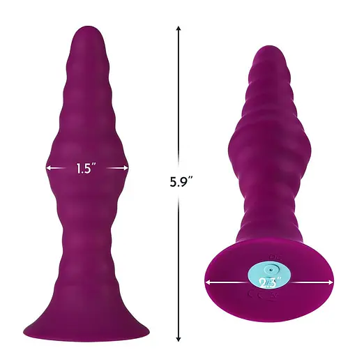 Анальна пробка Dream Toys Pyra Large 15 см (малиновий) - фото 3