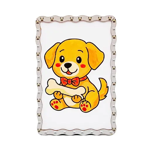 Дитячий набір для розпису по дереву "Песик" PuzzleOK Puz-22979 формат А5 - фото 1