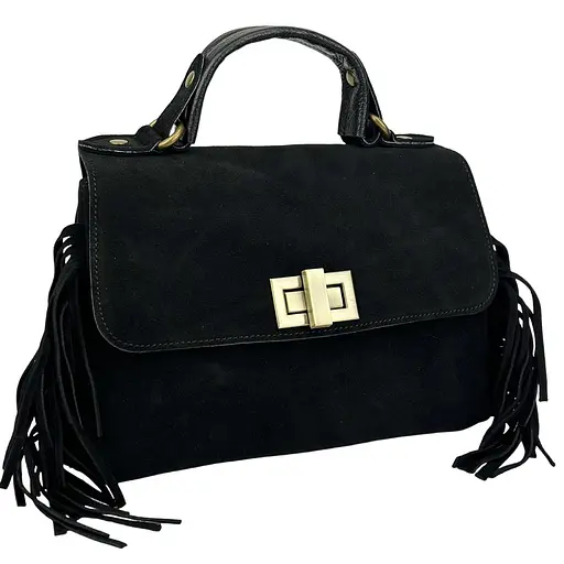 Замшевое кроссбоди с бахромой Firenze Italy F-IT-7858A