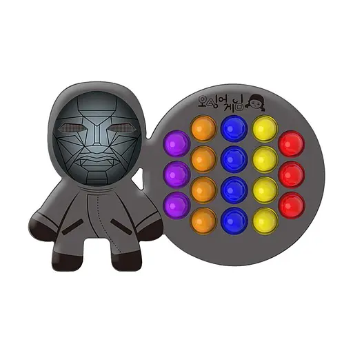 Антистресс симпл-димпл герой из сериала Игра в кальмара Netflix черный 20 см