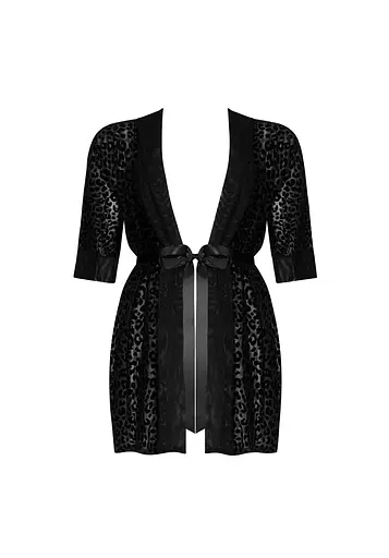 Пеньюар Obsessive Jagueria 4XL/5XL чорний - фото 5