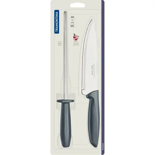 Набір ножів Tramontina Plenus grey 2 предмети (6591625) - фото 1