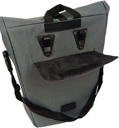 Велосипедная сумка Bikemate на багажник с дождевиком 22L серая sum0028926 - фото 6