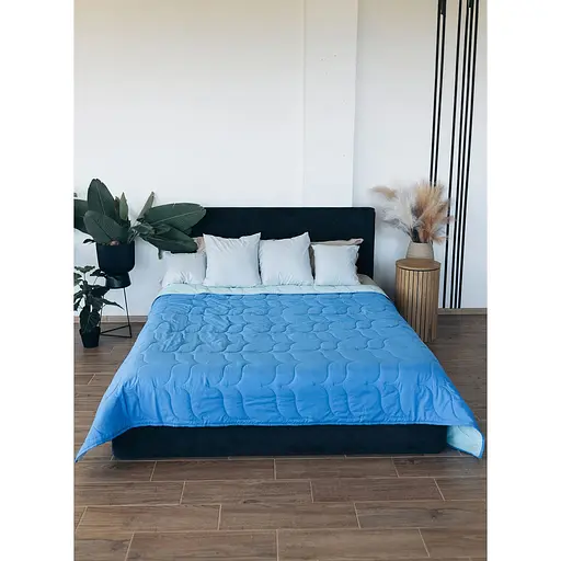 Покривало Sonex Tahiti двостороннє 240х220 см синьо-блакитне (SO102523) - фото 7