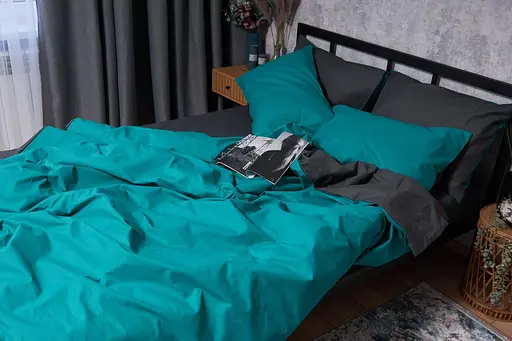 Комплект постільної білизни Moon&Star Бязь Gold Люкс Gray Green Дитячий 110x140 см наволочки 2x50x70 см - фото 5