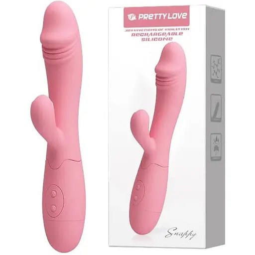Вібратор-кролик Pretty Love Snappy Flesh 19.5х3.2 см рожевий