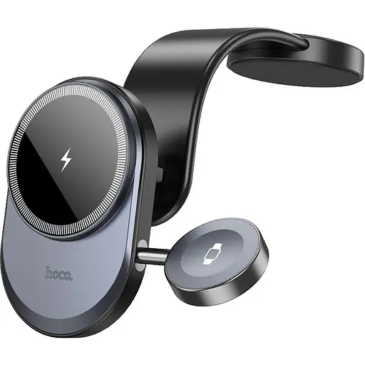 Автотримач із бездротовою зарядкою Hoco HW28 Excelso 2-in-1 Black/Gray (630566) [151327]