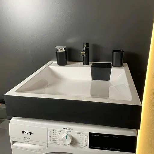 Раковина Adamant умивальник WASHER NEW штучний камінь прямокутна - фото 3