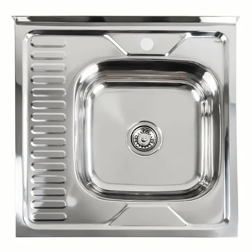 Кухонная мойка из нержавеющей стали Platinum полировка 6060 R (0,7/160 мм), Polish - фото 1