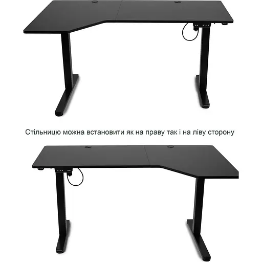 Компьютерный игровой стол Barsky StandUp Corner 1450x850 мм Black (BSTc-01) [111780] - фото 6