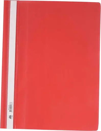 Швидкозшивач пластиковий, А4, PP, червоний, 6 шт.