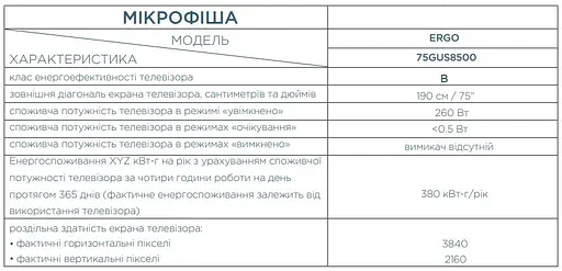 Телевизор Ergo 75GUS8500 (6998655) - фото 8