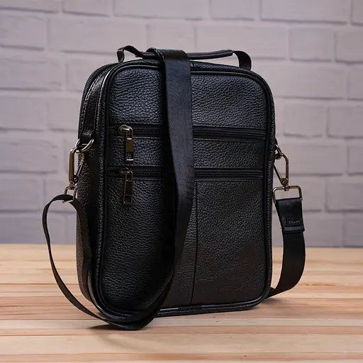 Кожаный мужской мессенджер Vintage 20х25,5х5,5 см sum0015058 - фото 9