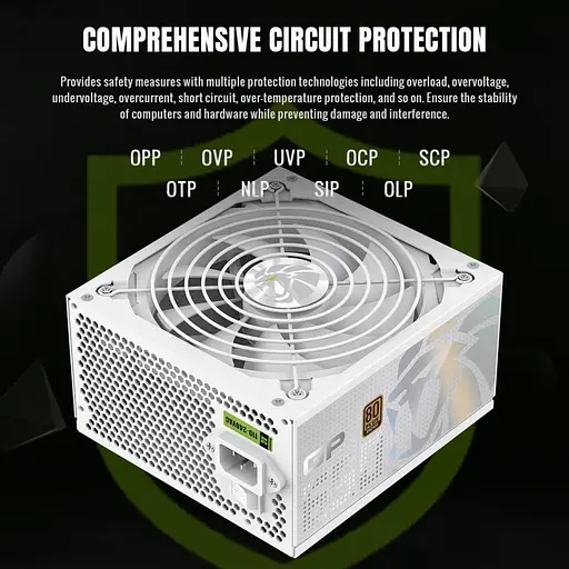 Блок живлення GameMax GP 650B 650W 80+ Bronze White (GP 650B WH) - фото 9