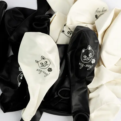 Шарик воздушный латексный с принтом 30 см (25) Кошачьи лапки, IDEA7-PB-41 - фото 3